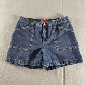 Zena Shorts Womens 12 Blue Jean Denim High Rise Outdoor‎ Hiking